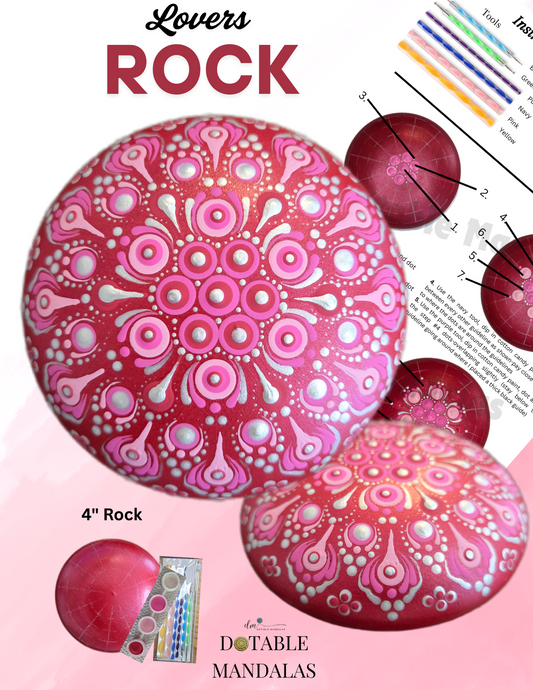 4" Lovers Rock Dot-Painting Pattern Kit