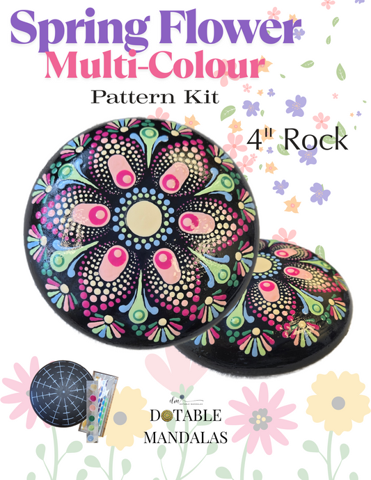 4" Rock Pattern Kit – Spring Flower (Multi-Color Design)