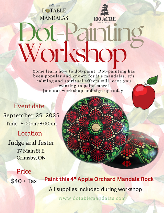 Grimsby-4" Apple Orchard Rock Dot-Painting Workshop