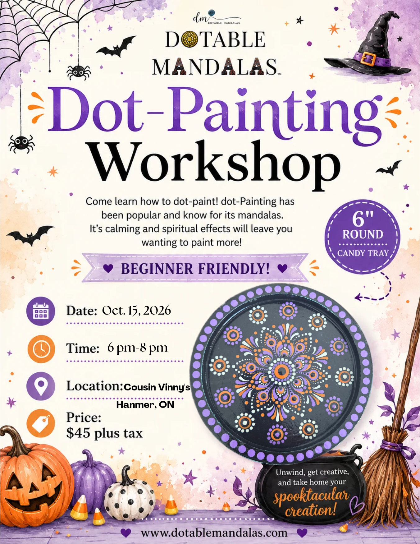 Hanmer-Candy Tray Dot-Painted Mandala Workshop