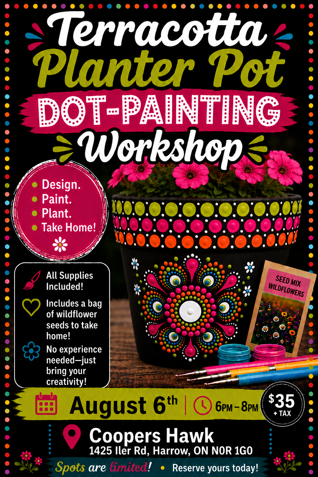 Harrow-Terracotta Planter Pot Dot-Painting Workshop