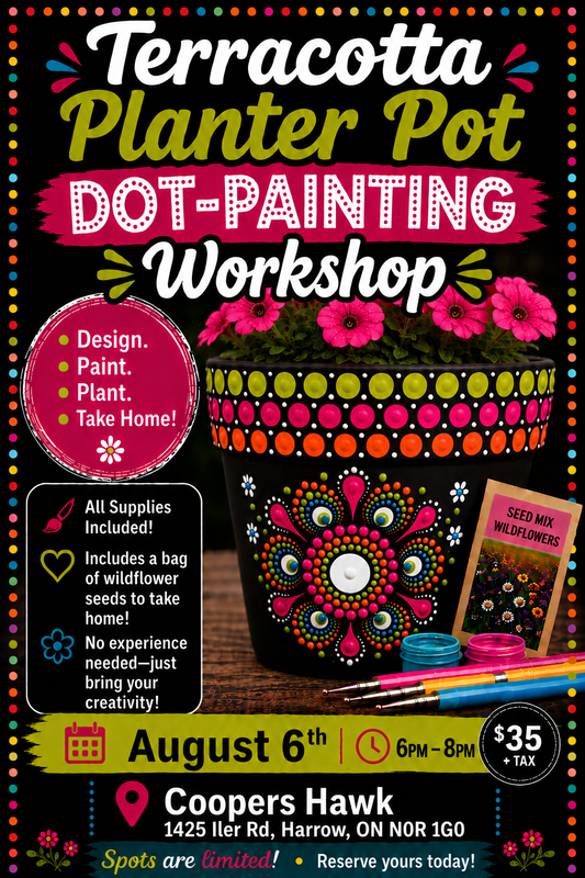 Harrow-Terracotta Planter Pot Dot-Painting Workshop