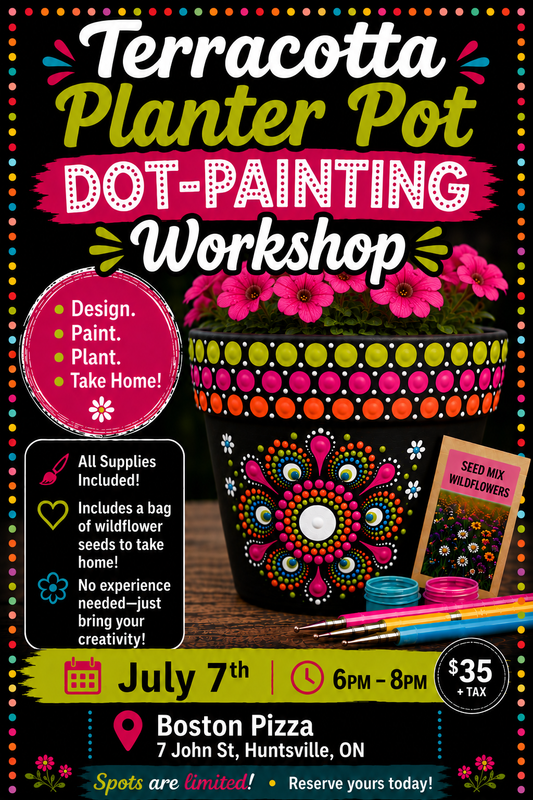 Huntsville-Terracotta Planter Pot Dot-Painting Workshop