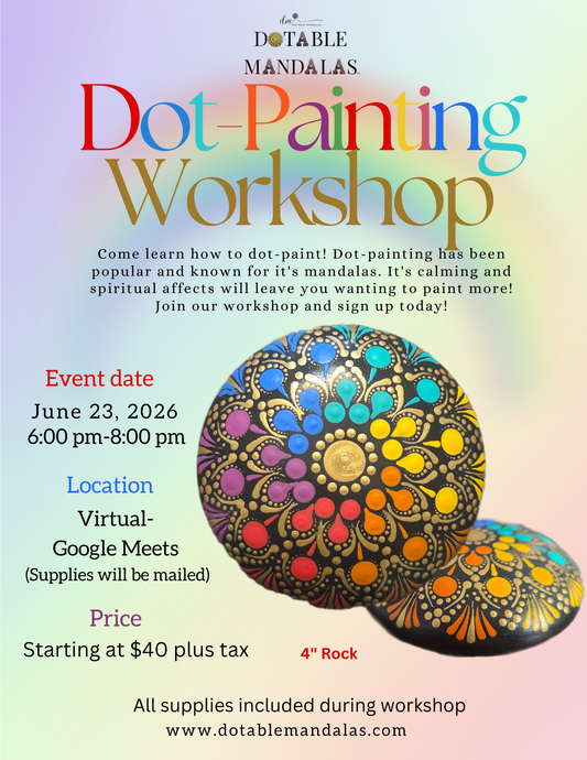 Virtual Rainbow Harmony Rock Dot-Painting Workshop