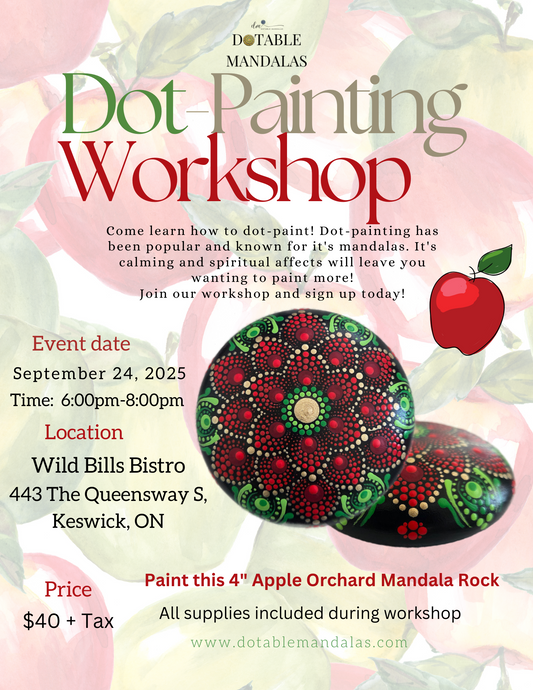 Keswick-4" Apple Orchard Rock Dot-Painting Workshop