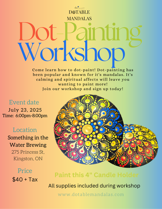 Kingston-4" Rainbow Rock Dot-Painting Workshop