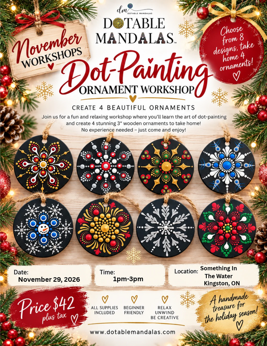 Kingston-Holiday Wooden Ornament Dot-Painting Workshop