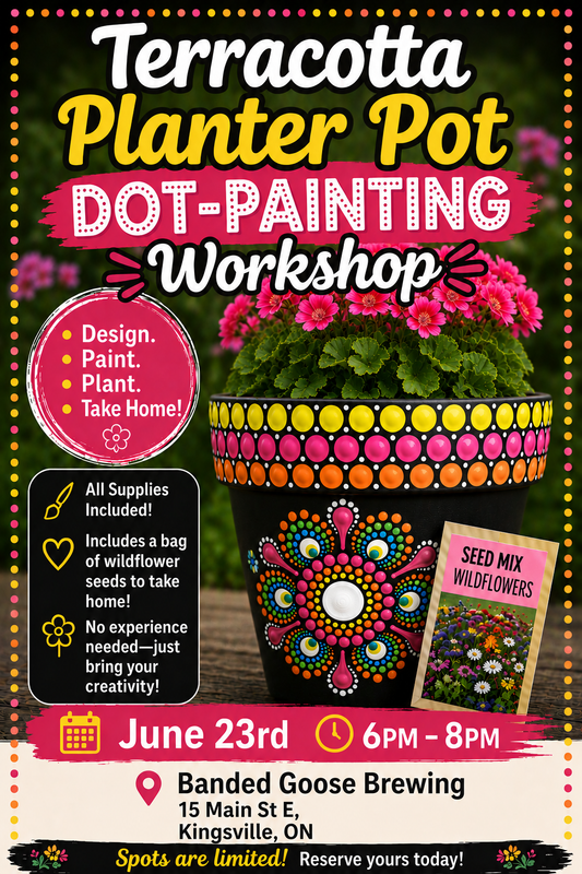 Kingsville-Terracotta Planter Pot Dot-Painting Workshop