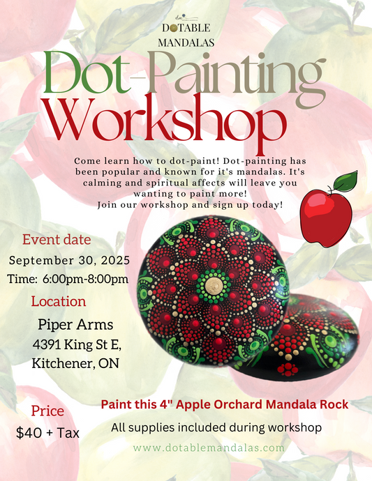 Kitchener-4" Apple Orchard Rock Dot-Painting Workshop