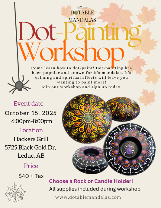 Leduc-Halloween Spider Web or Autumn Leaves Dot-Painting Workshop
