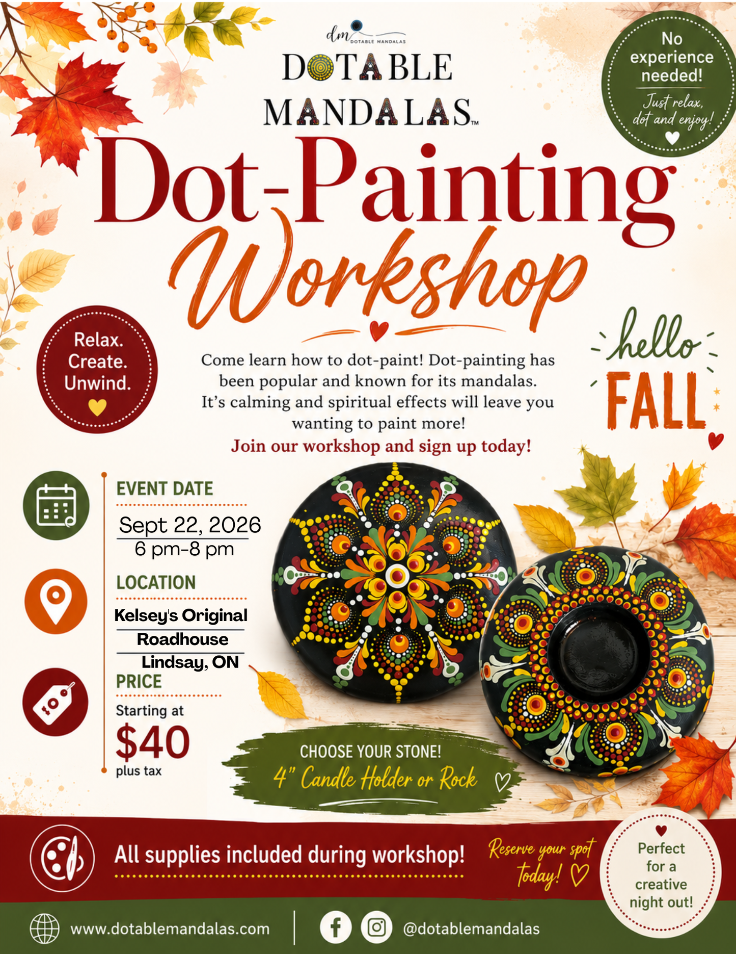Lindsay-Autumn Radiance Dot-Painting Workshop
