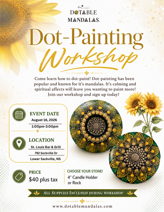 Lower Sackville-Sunflower Theme Dot-Painting Workshop