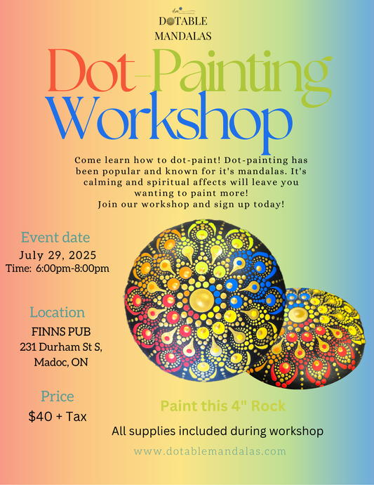 Madoc-4" Rainbow Rock Dot-Painting Workshop