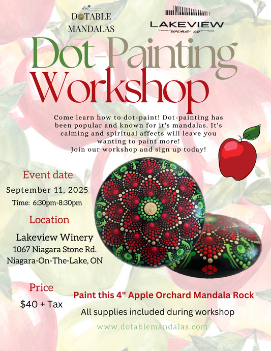 Niagara-On-The-Lake-4" Apple Orchard Rock Dot-Painting Workshop