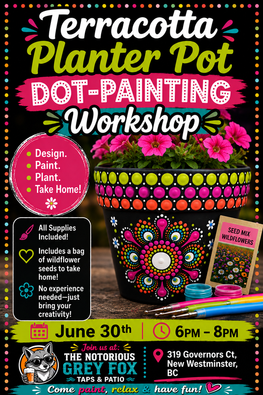 New Westminister-Terracotta Planter Pot Dot-Painting Workshop