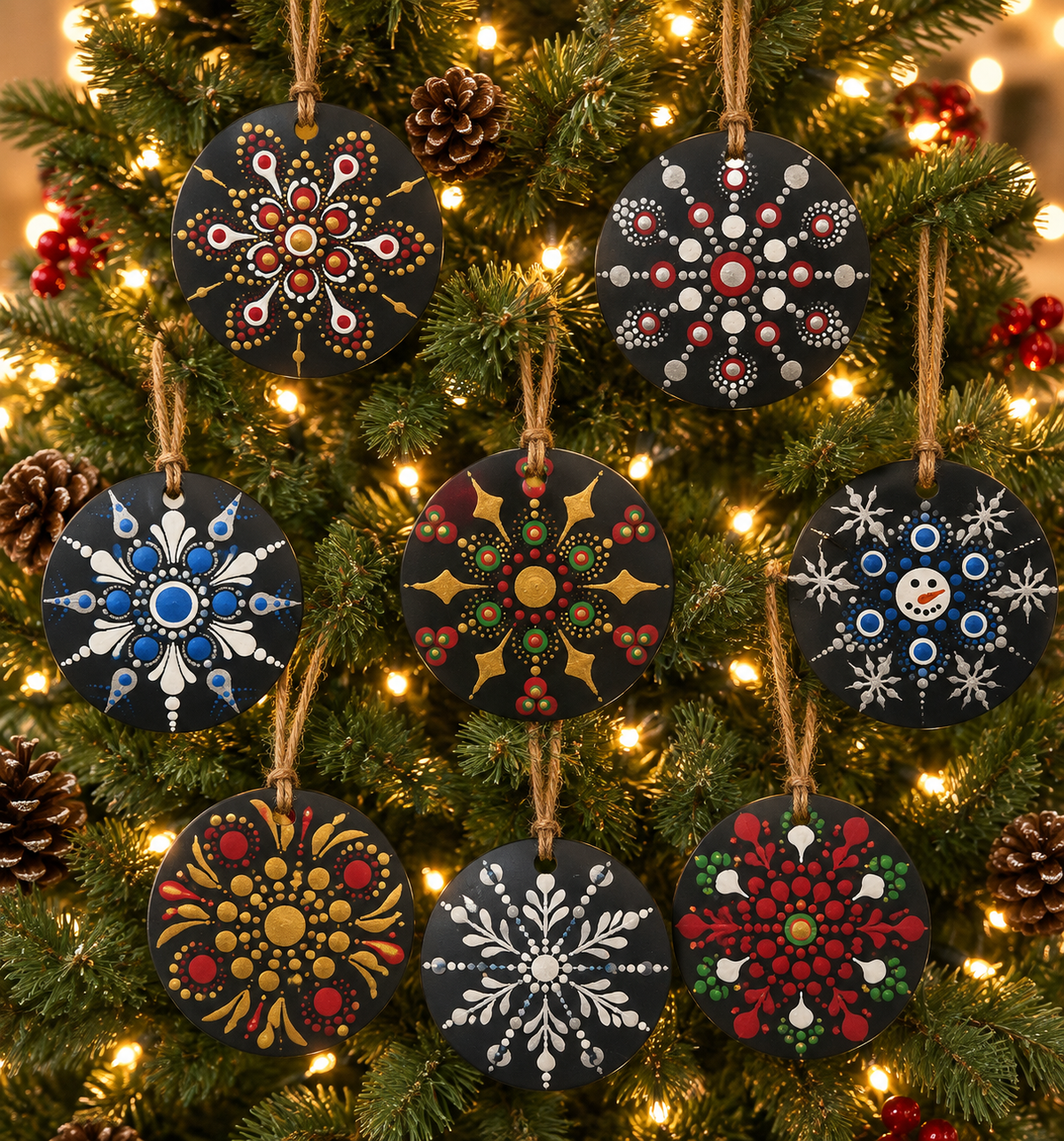 Sherwood Park-Snowman, Holiday Wreath or Ornament Dot-Painting Workshop