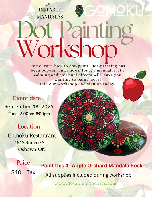 Oshawa-4" Apple Orchard Rock Dot-Painting Workshop