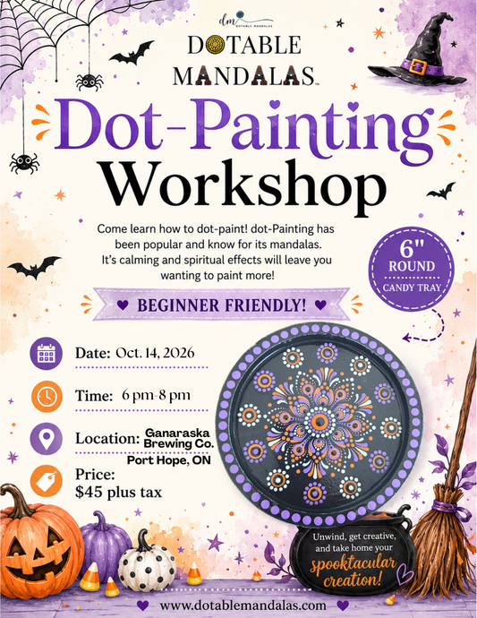 Port Hope-Candy Tray Dot-Painted Mandala Workshop