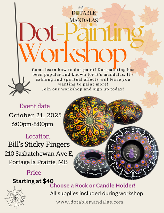 Portage la Prairie-Halloween Spider Web or Autumn Leaves Dot-Painting Workshop
