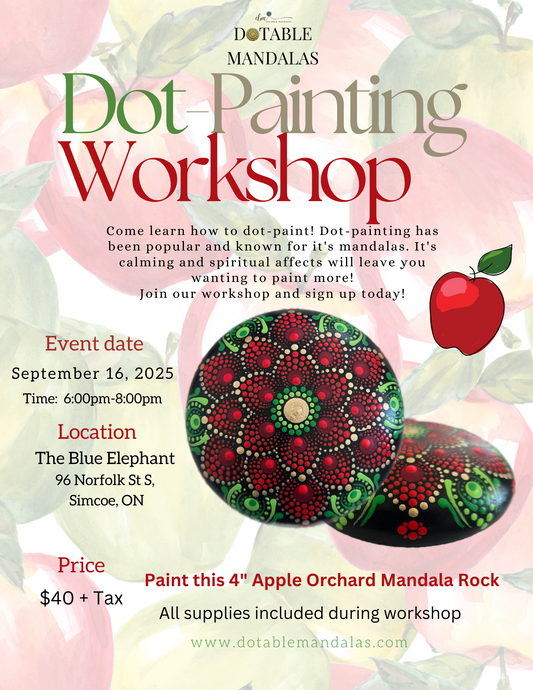 Simcoe-4" Apple Orchard Rock Dot-Painting Workshop