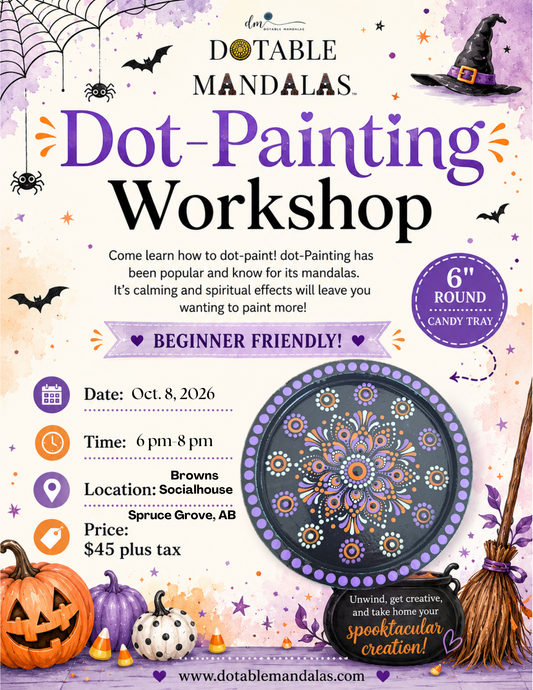 Spruce Grove-Candy Tray Dot-Painting Mandala Workshop
