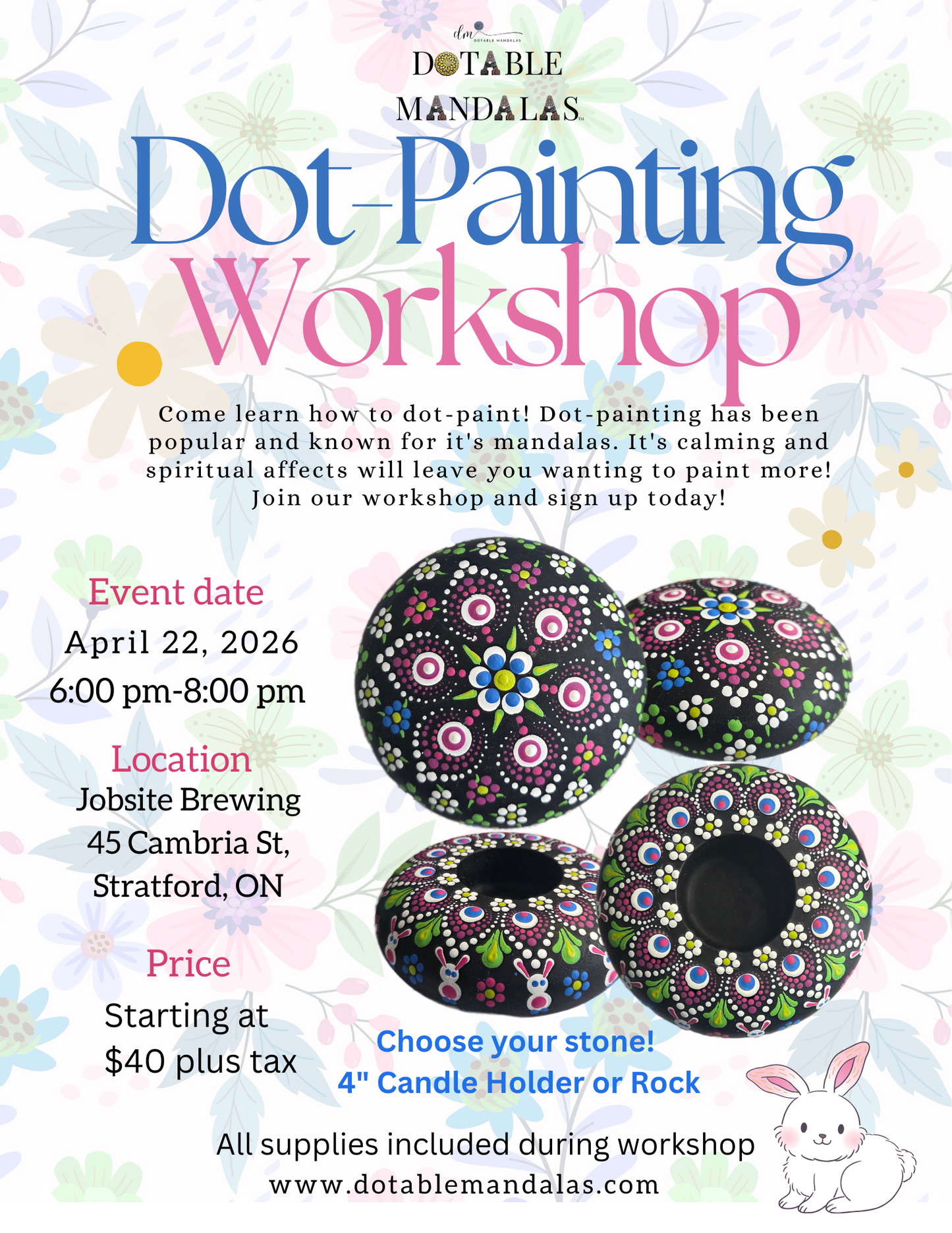 Stratford-Hoppy Dots & Spring Bloom Dot-Painting Workshop