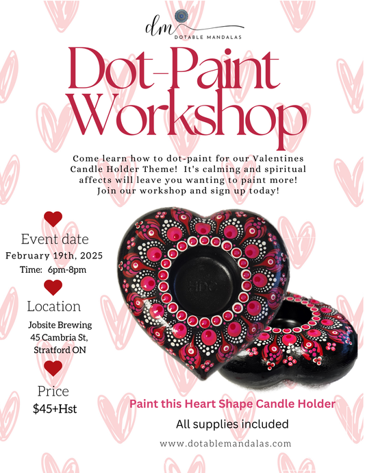 Stratford-Valentine's Theme Candle Holder Dot-Paint Night