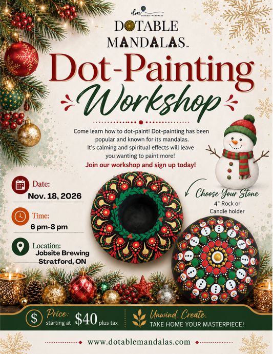 Stratford-Snowman or Holiday Wreath Dot-Painting Workshop