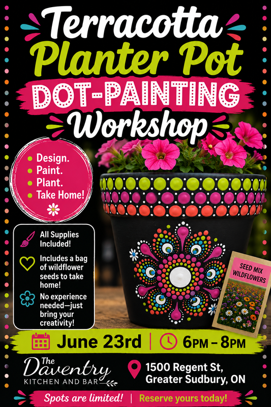 Sudbury-Terracotta Planter Pot Dot-Painting Workshop