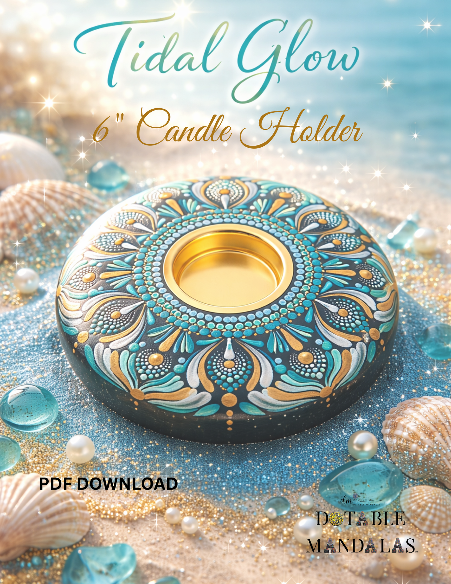 Tidal Glow 6" Candle Holder Pattern – Digital Download Only