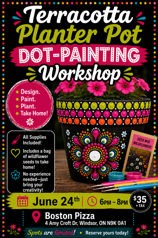 Windsor-Terracotta Planter Pot Dot-Painting Workshop