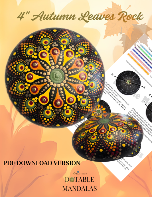 Autumn Leaves 4" Rock Pattern Kit– Digital Download Version