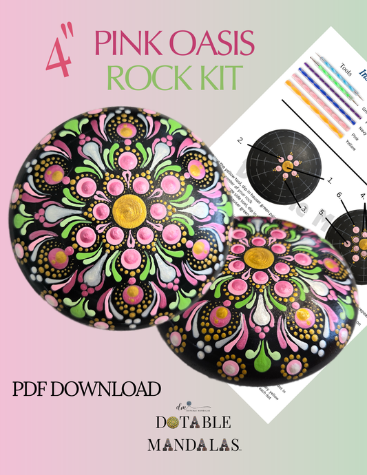 Pink Oasis Rock – 4" Pattern Kit (Digital Download)