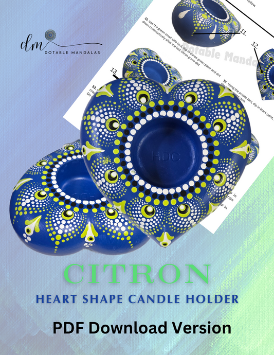 Heart Shape Mandala Dot-Painting Instructions (PDF Download)