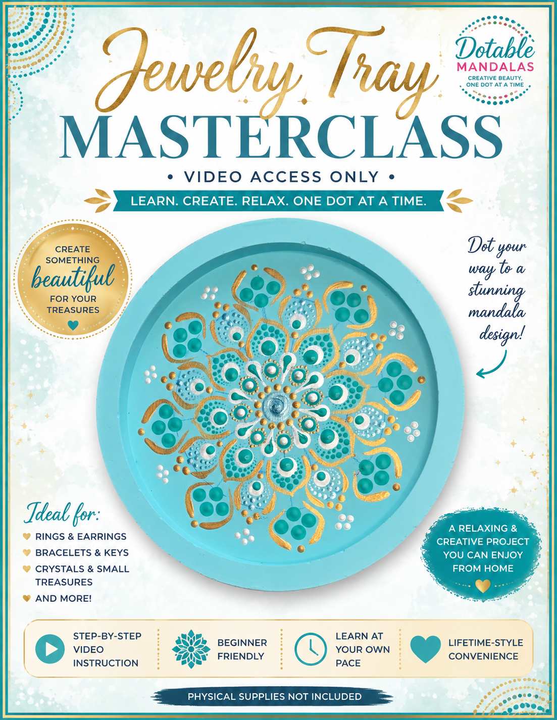 Jewelry Tray Dot-Painting Masterclass