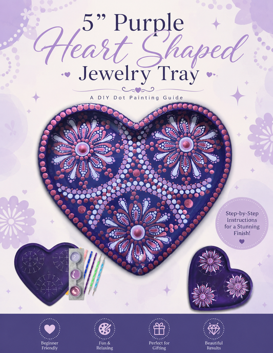 Purple Heart Jewelry Tray Pattern Kit