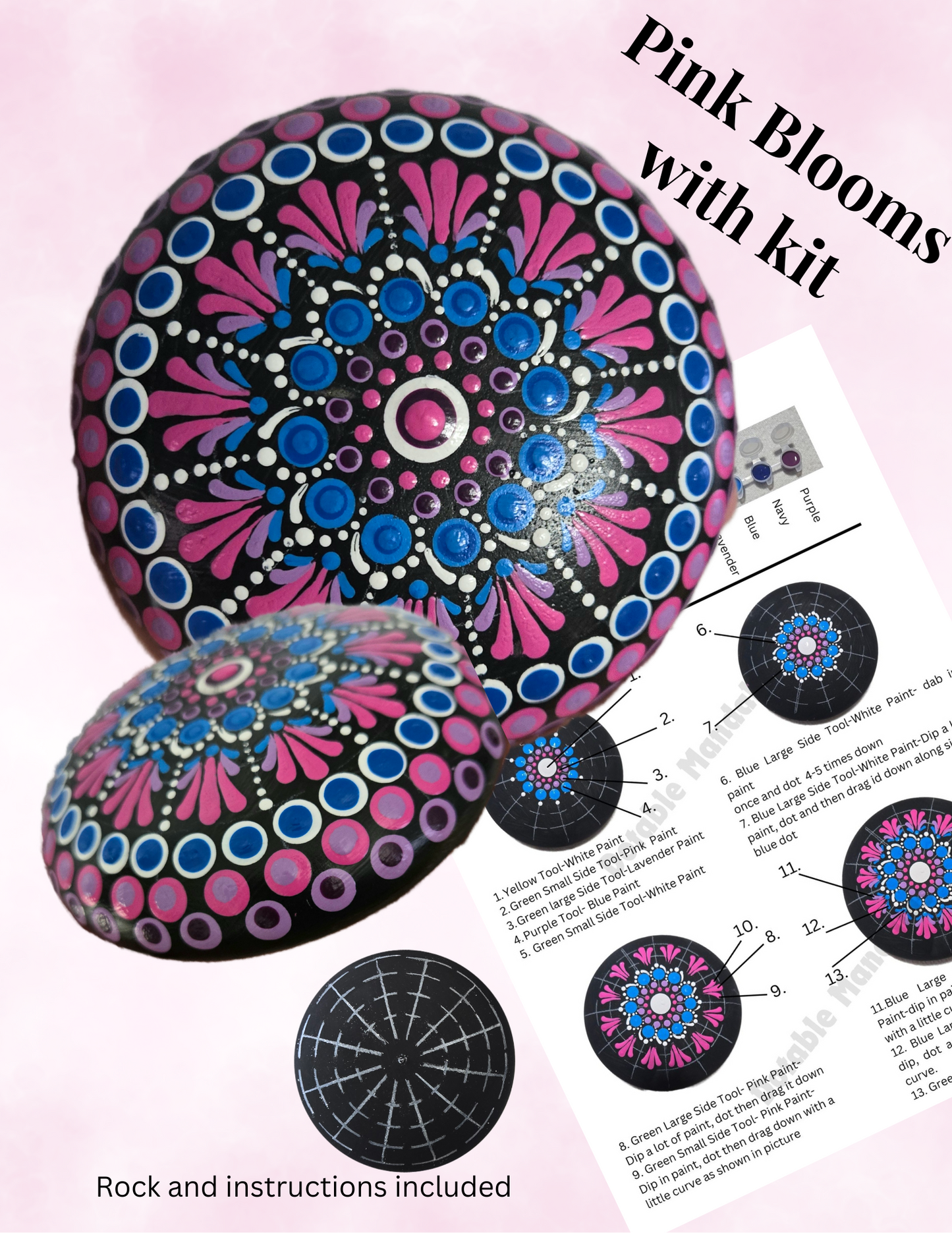 4" Pink Bloom Rock Kit with Optional Add Ons